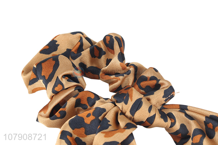 High quality leopard print scarf hair scrunchies ponytail tie headwear