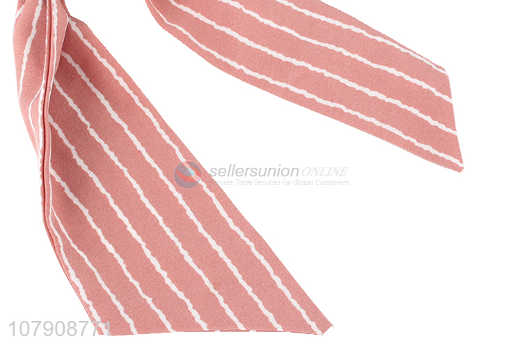 Hot sale striped hair scrunchies scrunchy scarf women elastic hair bands