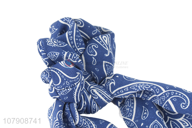 China manufacturer ethnic style hair scrunchies scarf elastic hair ties