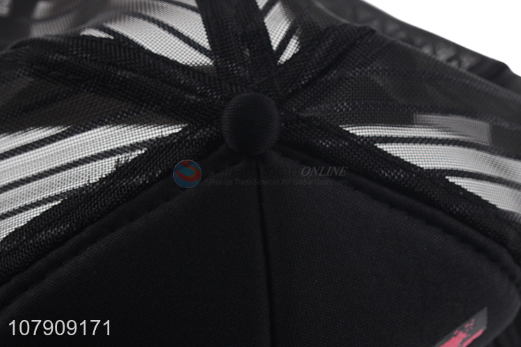 Low price black adjustable polyester outdoor baseball cup sports hat