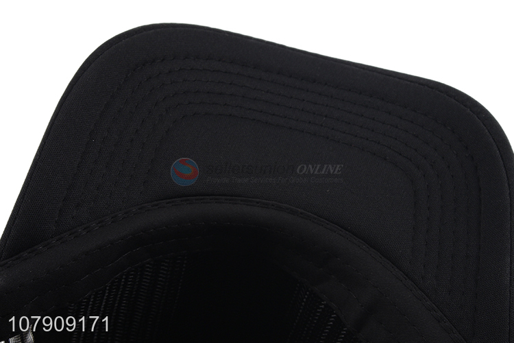 Low price black adjustable polyester outdoor baseball cup sports hat