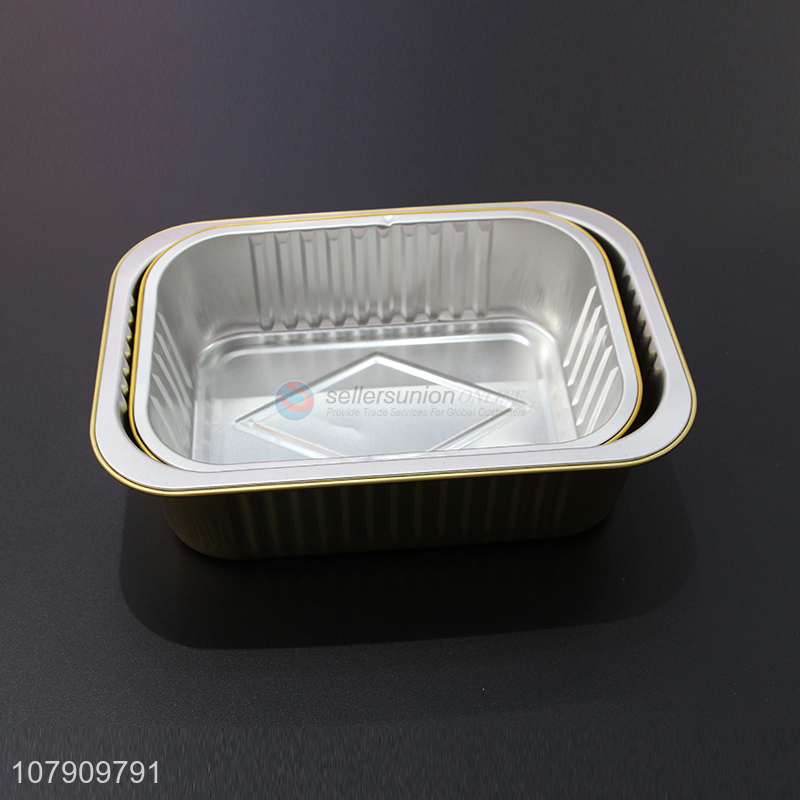 Good quality golden aluminum foil disposable packed lunch box