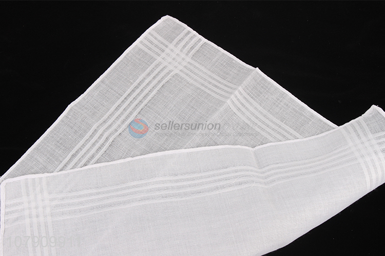 Yiwu wholesale white simple cotton handkerchief for men