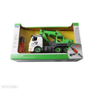 China manufacturer car model toy diy assembled sanitation truck toy