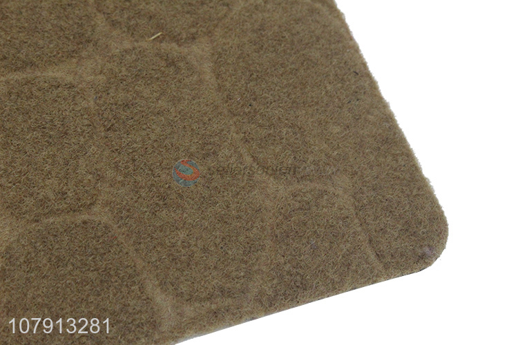 Good sale household microfiber embossed pattern PVC bottom carpet