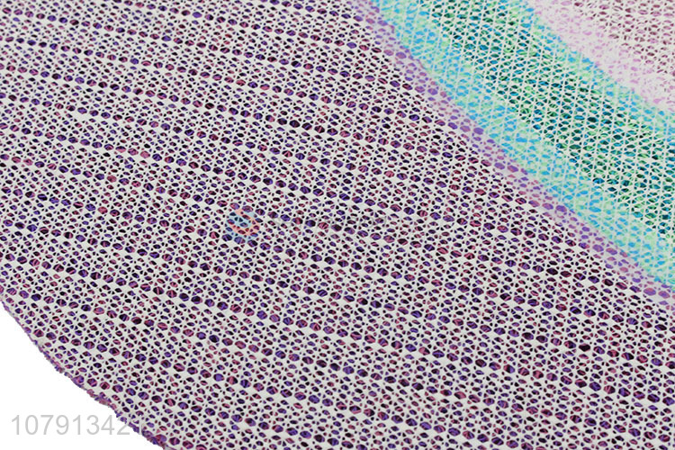 Wholesale non-slip long silk wool peach heart printed oval carpet