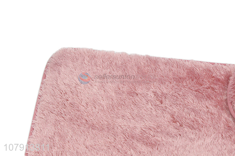 China wholesale soft three-piece peach velvet carpet for home décor