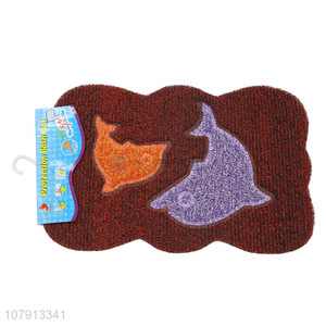 Creative design cute lace dolphin pattern carpet for bathroom