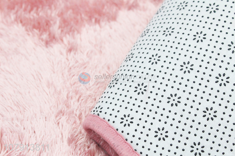 China wholesale soft three-piece peach velvet carpet for home décor