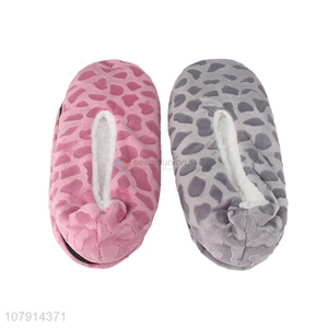 Wholesale ladies home slippers soft cosy winter anti-slip floor plush shoes