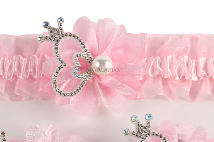 Lovely Heart Crown Hairpin With Headband Kids Hair Accessory Set