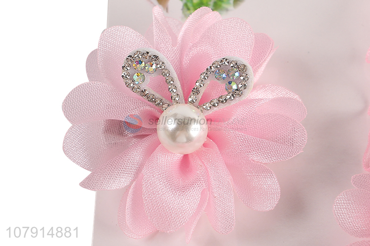Cute Bunny Ear Hairpin Headband Baby Girls Hair Accessories Set