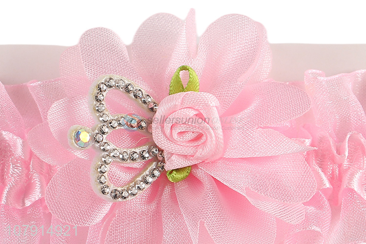 Newest Crown Handmade Flower Hairpin Infant Kids Hair Band Set