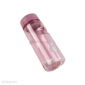 Low price pink plastic portable drinking bottle wholesale