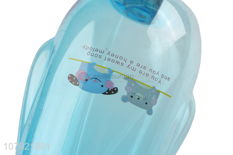 Factory direct sale blue plastic portable water bottle