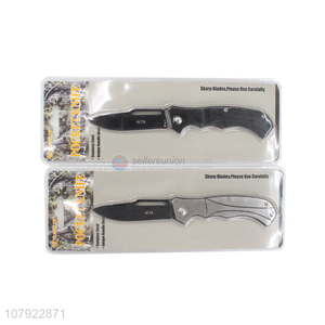 Good quality black stainless steel mini multi-function folding knife