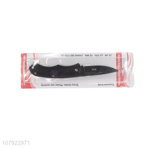 Low price wholesale black stainless steel scimitar folding fruit knife