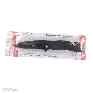 Yiwu wholesale black stainless steel multifunction folding knife