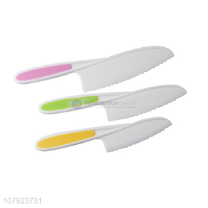 Wholesale serrated plastic butter knife household safety kids fruit knife