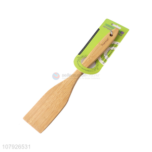 China supplier kitchen products reusable wooden frying spatula fish turner wholesale
