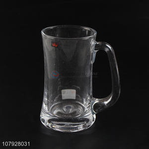 Wholesale cylindrical clear thickened glass whisky beer cup household drinking cup