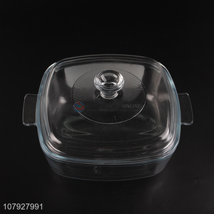 Yiwu market kitchen glass cookware microwave tempered glass casserole with lid