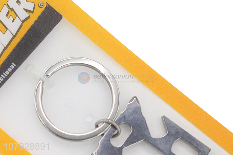 Popular products silver multi-function tools outdoor keychain for gifts