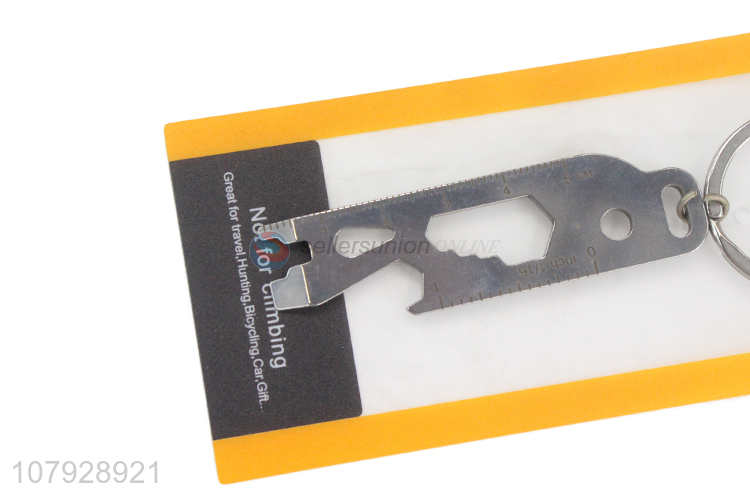 Good price stainless steel multi-function keychain for hunting tools