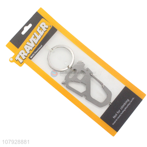 Top selling stainless steel durable travel tools keychain wholesale
