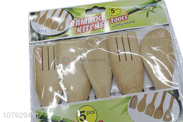 Factory price bamboo eco-friendly rice spoon universal kitchen set