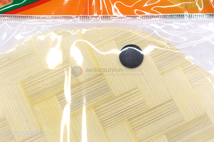 Hot sale round bamboo printing household heat insulation pad