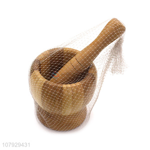 Hot selling creative bamboo manual garlic masher stirring tool set