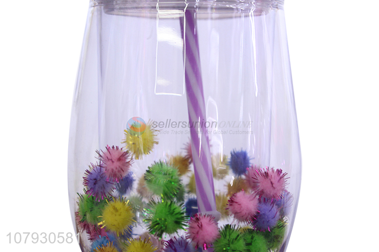 China imports exquisite straw juice cup plastic tumbler with straw & lid