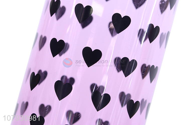 China factory fashionable heart pattern plastic water bottle women drinking bottles