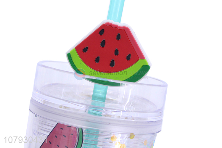 Factory supply summer mugs women girls juice drinking cup with straw