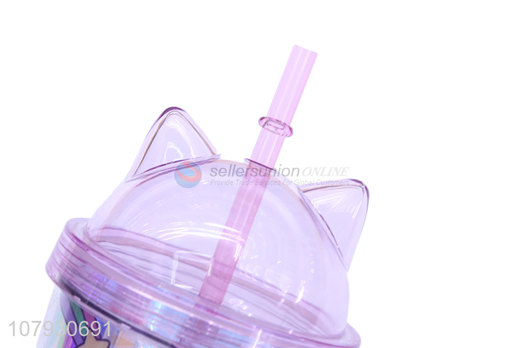 Hot selling eco-friendly non-toxic summer tumbler water cup with straw