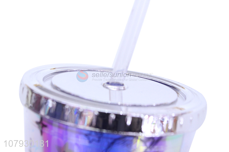 Latest arrival large capacity summer tumbler water cup with straw