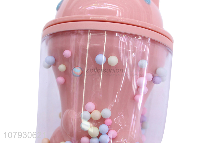 Popular product cartoon coffee tumblers water cup with drinking straw
