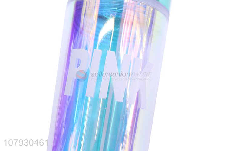 Hot selling reusable non-toxic water juice coffee cup with lid & straw