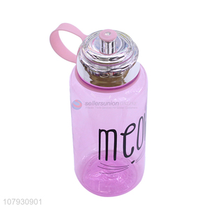 Hot selling women girls water bottle summer outdoor drinking bottle with handle