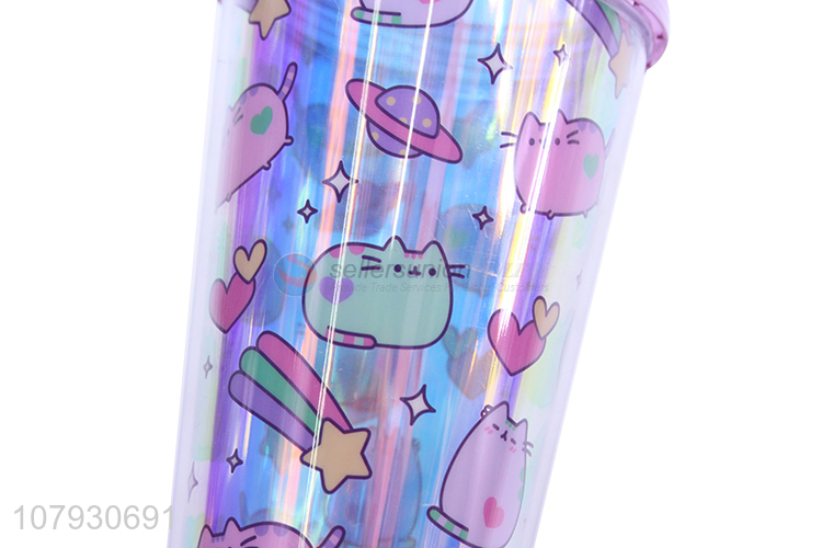 Hot selling eco-friendly non-toxic summer tumbler water cup with straw