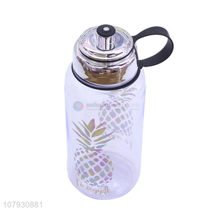 China products pineapple pattern plastic drinking bottle ins creative water bottle