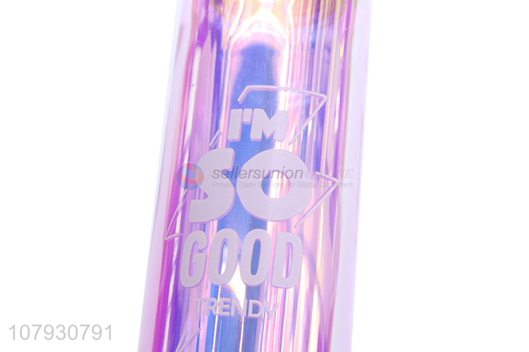 Factory price silicone straw water bottle plastic drinking bottle with handle