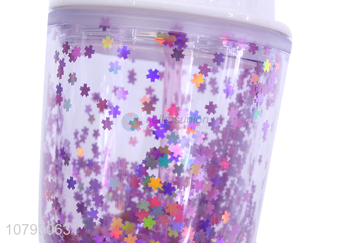 New arrival lovely cartoon mugs reusable cups milk cup with straw