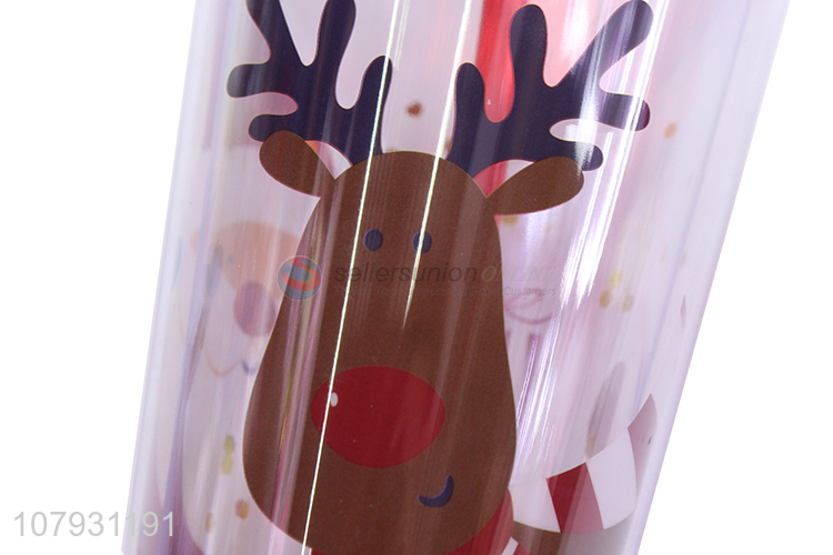China products reusable plastic straw cups Christmas tumbler with straw