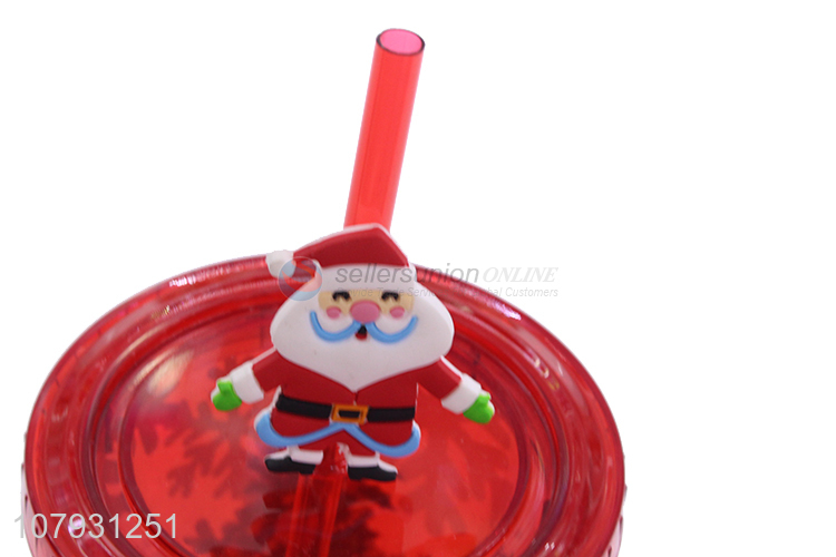 Hot sale Christmas tumbler with straw, Christmas straw water cups