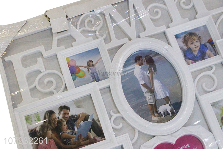 Good selling home décor plastic collage photo frame combination frame