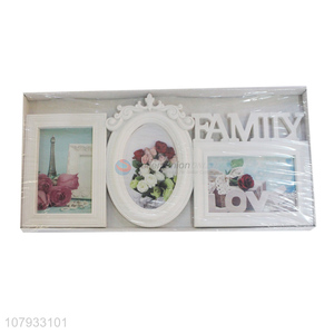 Factory direct sale plastic three openings family collage <em>picture</em> photo frame