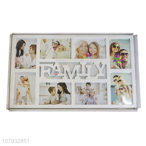 Best quality family plastic combination <em>photo</em> frame for home decoration