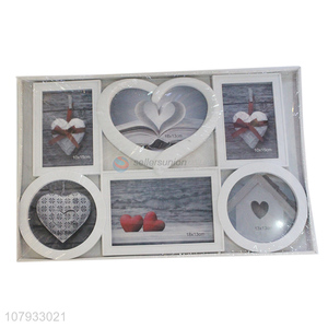 Factory supply six openings family collage <em>picture</em> photo frame for gifts